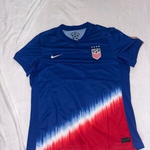 Nike Women’s Blue USA 2024 USWNT Away Stadium Soccer Jersey Large New with Tags